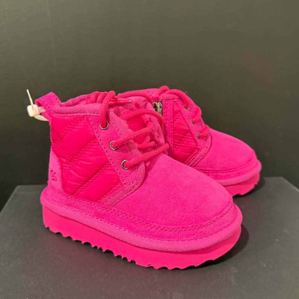 NWOT - UGG pink Neumel II LTA Toddler Kids lace up winter boots size 6